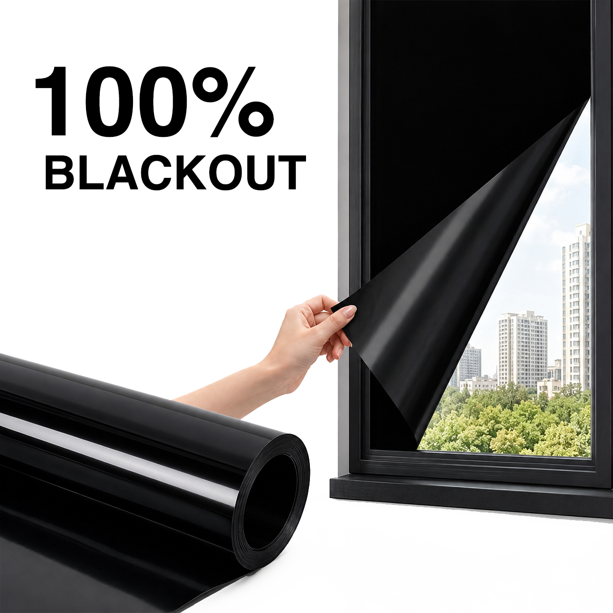 Office Furniture Dimensions - Opaque Black Film Blackout Glass Static