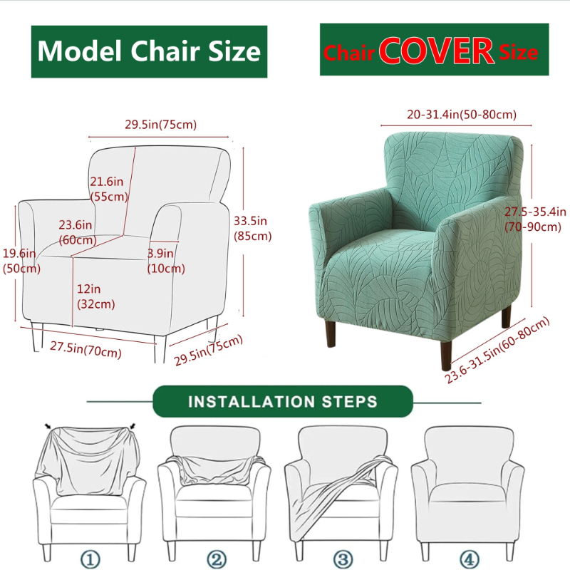 1PC Tub Bar Sofa Cover Jacquar - مراجعة Office Furniture Dimensions وسعره