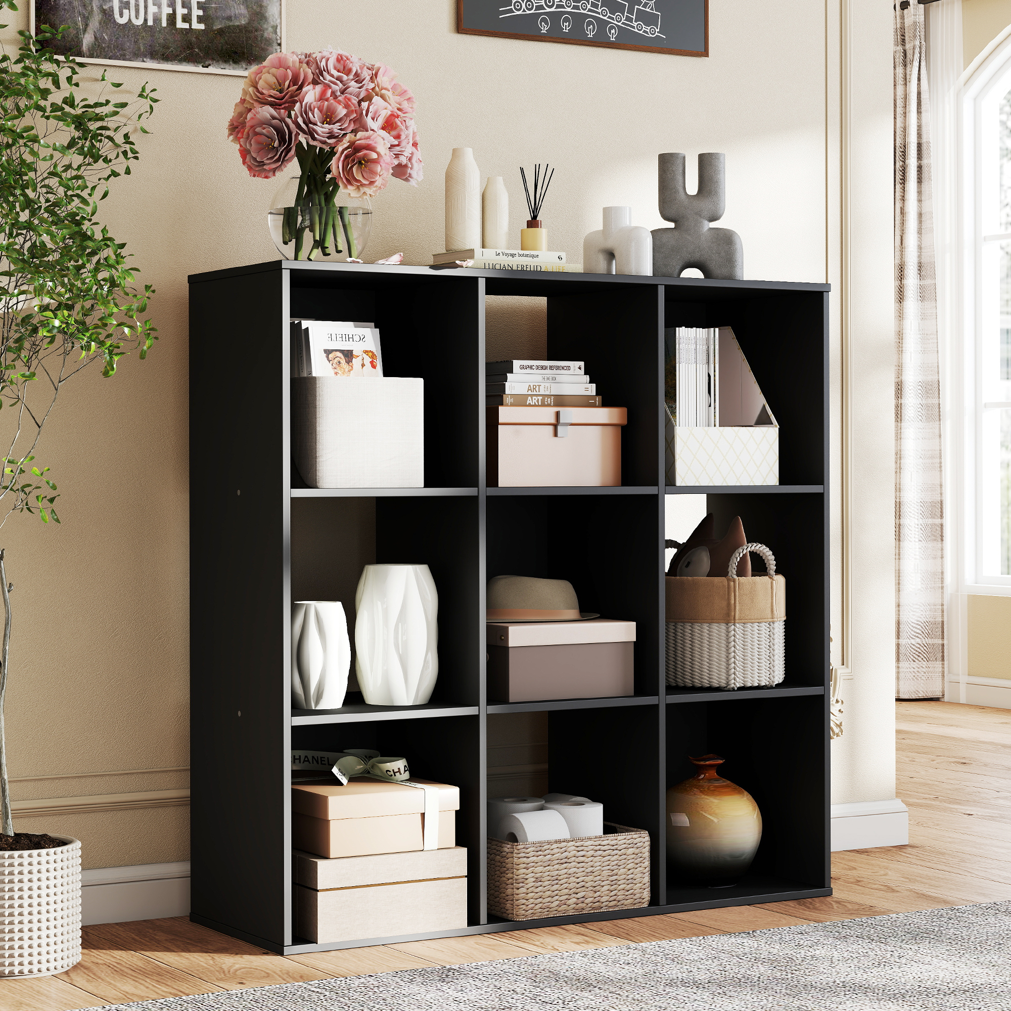 JHK 9 Cube Storage Organizer W - مراجعة Office Furniture Dimensions وسعره