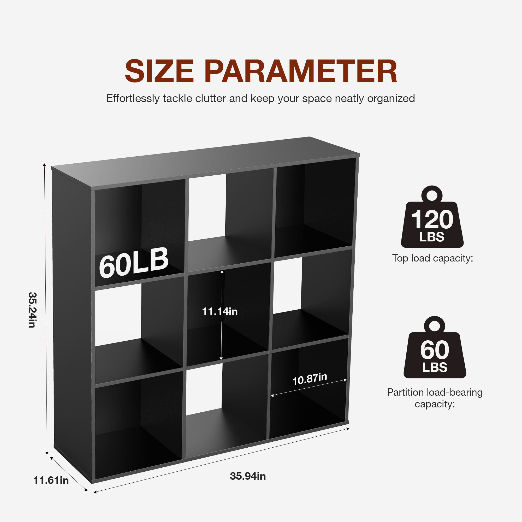 JHK 9 Cube Storage Organizer W - مراجعة Office Furniture Dimensions وسعره