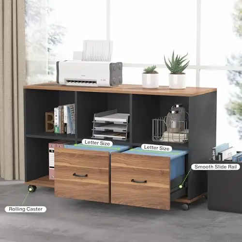 63 inches Executive Desk and 4 - مراجعة File Cabinet Lateral وسعره