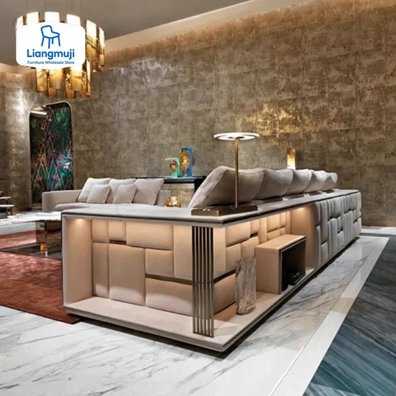 Design Leather Living Room Sof - مراجعة Office Furniture Dimensions وسعره