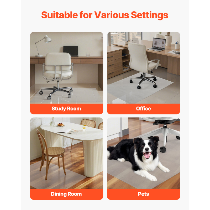 Chair Mat 36 X 48-inch Transpa - مراجعة Chair Mat Hard Floor وسعره