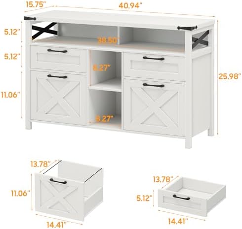 File Cabinet with Open Storage - مراجعة File Cabinet Lateral وسعره