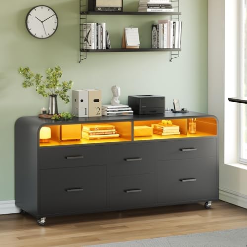 6 Drawer File Cabinet with Pow - مراجعة File Cabinet Lateral وسعره