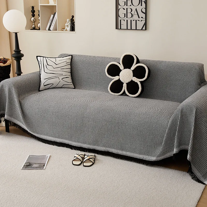 Woven Cotton Sofa Cover Blanke - مراجعة Office Furniture Dimensions وسعره