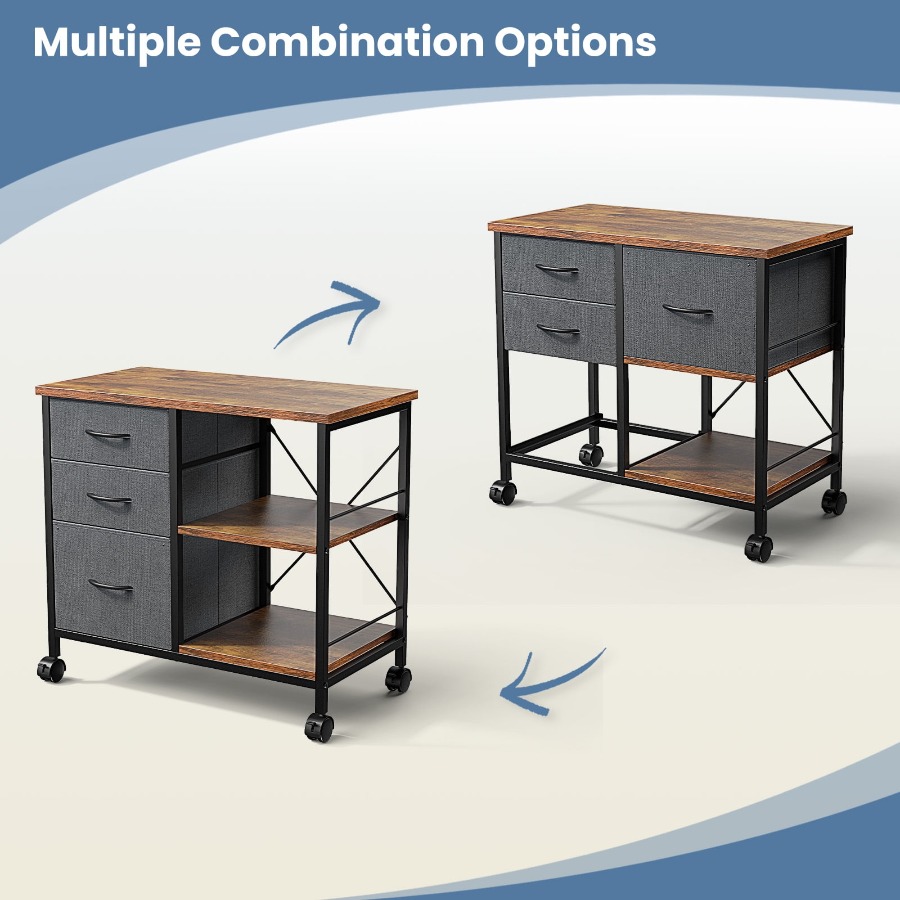 Rolling File Cabinet with 3 Dr - مراجعة File Cabinet Lateral وسعره