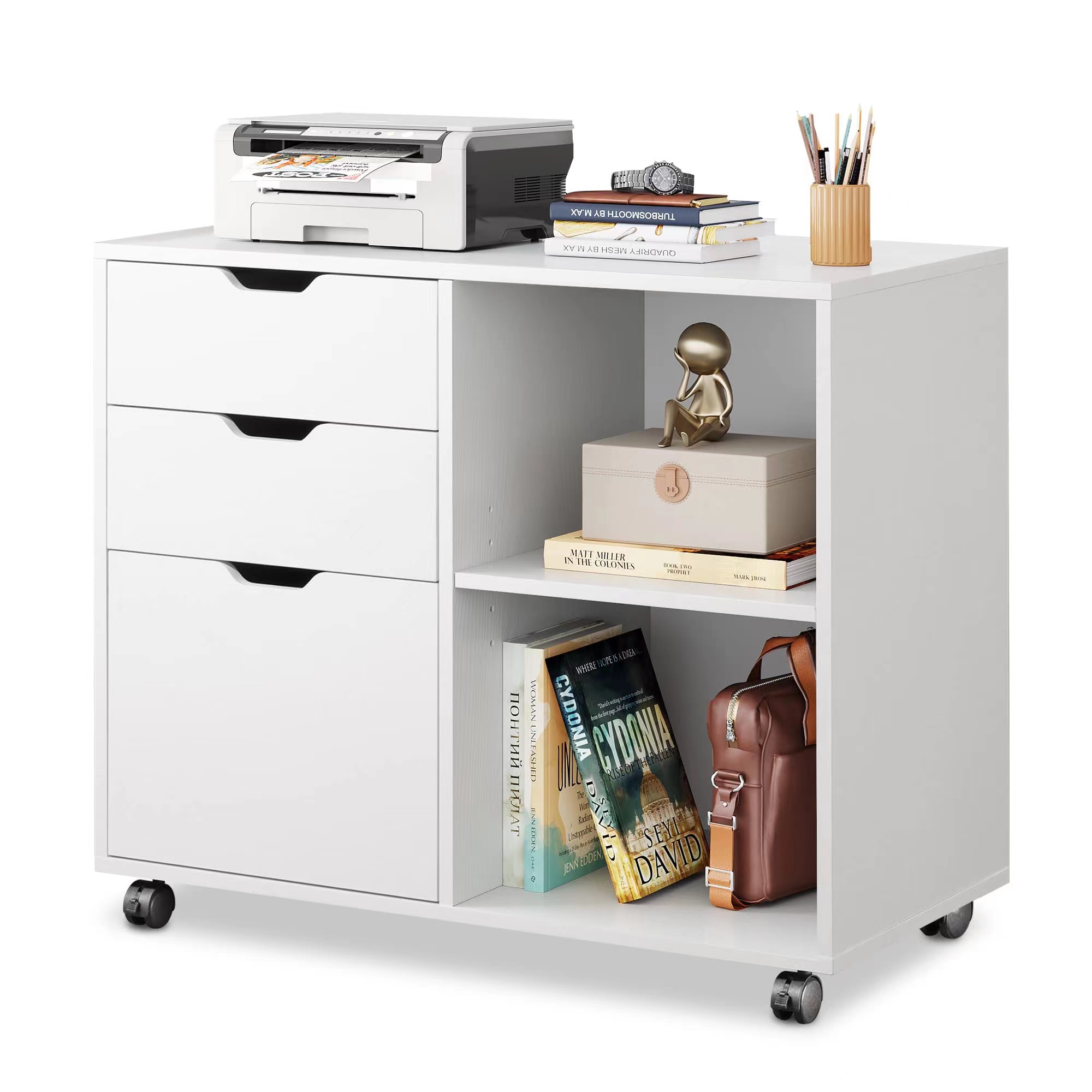 3-Drawer Wood File Cabinet, Mo - مراجعة File Cabinet Lateral وسعره
