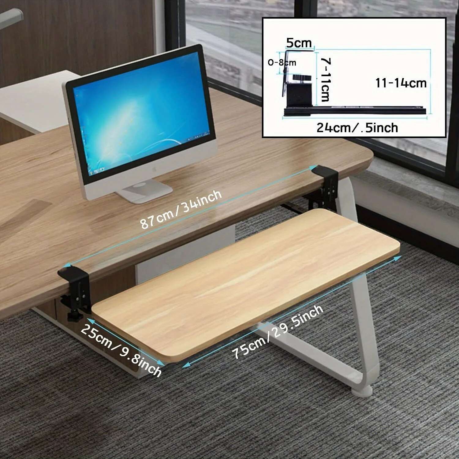 Ergonomic Sliding Under Desk K - مراجعة Keyboard Drawer Under وسعره