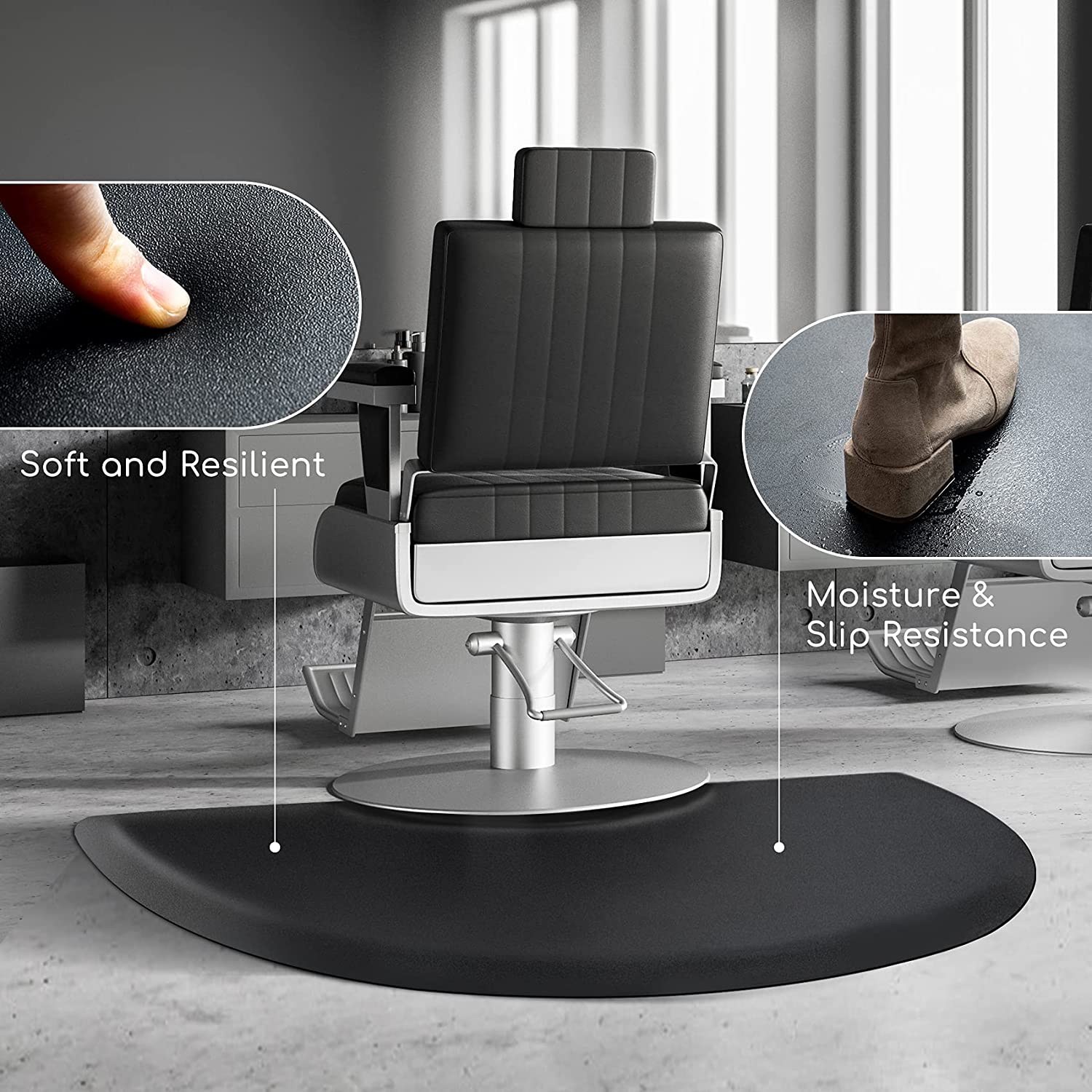Barbershop PVC Chair Mat Anti  - مراجعة Chair Mat Hard Floor وسعره